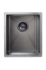 Lavello Kitchen Sink - Single Bowl 380 x 440 in Gun Metal. Product image, above view.