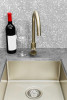 Lavello Kitchen Sink - Single Bowl 380 x 440 in Brushed Nickel with matching tap.