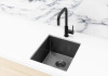 Lavello Kitchen Sink - Single Bowl 380 x 440 in Gun Metal. Live image, above view.