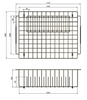 Specification Sheet for the Lavello Dish Rack by Meir.