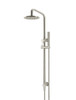 Round Combination Shower Rail, 200mm Rose, Single Function Hand Shower in Brushed Nickel.