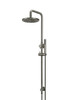 Round Combination Shower Rail, 200mm Rose, Single Function Hand Shower in Shadow.