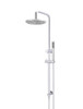 Round Combination Shower Rail, 200mm Rose, Single Function Hand Shower in Chrome.