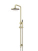 Round Combination Shower Rail, 200mm Rose, Single Function Hand Shower in Tiger Bronze.