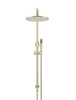 Round Combination Shower Rail, 300mm Rose, Single Function Hand Shower in Tiger Bronze.