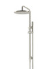 Round Combination Shower Rail, 300mm Rose, Single Function Hand Shower in Brushed Nickel.