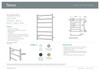 Specification Sheet - Isabella Heated Towel Rail, 600 x 800mm,