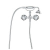 Lillian Exposed Bath Tap Set with Hand Shower, Chrome