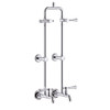 Lillian Lever Exposed Rail Shower & Bath Set, Chrome