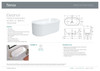 Specification Sheet for the Eleanor Fluted Freestanding Acrylic Bath 1500