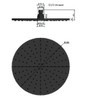 Specifications for the Round Shower Rose 300mm by Meir