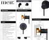 Specification sheet for the Round Paddle Wall Mixer by Meir.
