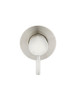 Round Wall Mixer short pin-lever in brushed nickel, by Meir. For use in your bathroom, laundry or kitchen.