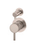 Round Diverter Mixer champagne, by Meir. Use in your bathroom for the shower and bath.