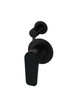 Round Paddle Diverter Mixer matte black, by Meir. Use in your bathroom for the shower and bath.