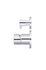 Round Pinless Diverter Mixer chrome, by Meir. Use in your bathroom for the shower and bath.