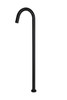 Round Freestanding Bath Spout in Matte Black