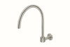 Round High-Rise Swivel Wall Spout in Brushed Nickel