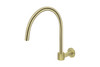 Round High-Rise Swivel Wall Spout in Tiger Bronze