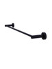 Matte black Round Single Towel Rail 600mm by Meir.