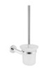 Chrome Round Toilet Brush & Holder