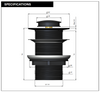 Specifications for the Basin Pop Up Waste 32mm - No Overflow