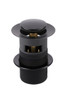 Matte black Basin Pop Up Waste 32mm - Overflow