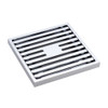 Chrome Square Slim Grate Floor Waste, 88mm Outlet