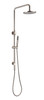 Brushed Nickel Star Shower Twin Column Set