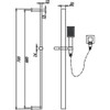 Specification sheet for the Eric Hand Shower On Rail Detached Inlet by Hellycar.