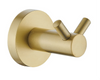 Ideal Double Robe Hook in brushed gold. Ideal Double Robe Hook in brushed gold.