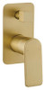 Bateau Wall Mixer With Diverter in brushed gold.
