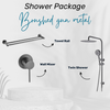 Package inclusions Ideal shower package in brushed gun metal.