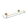 Product image of the Ideal glass shelf in brushed gold.