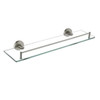 Product image of the Ideal glass shelf in brushed nickel.