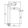 Specification sheet for the Ideal basin tower mixer