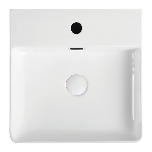 Gloss white above counter square basin