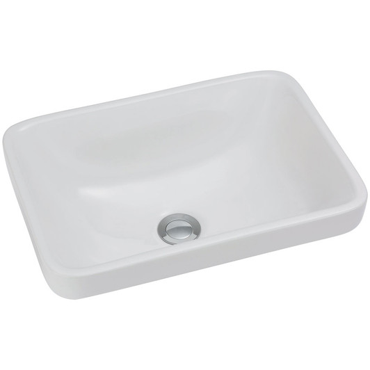 Gloss white semi inset rectangle basin Gloss white semi inset rectangle basin
