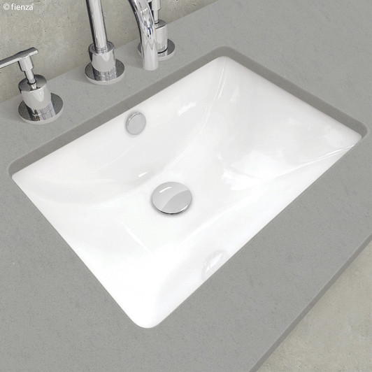 Gloss white undermount rectangle basin