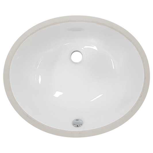 Gloss white undermount oval basin