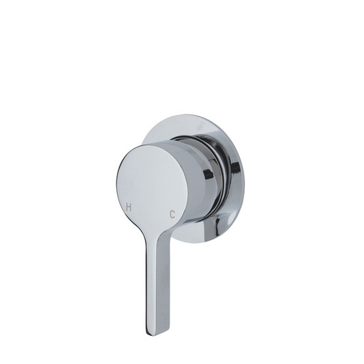 Chrome small round plate wall mixer