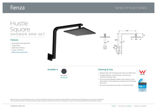 Specification sheet.