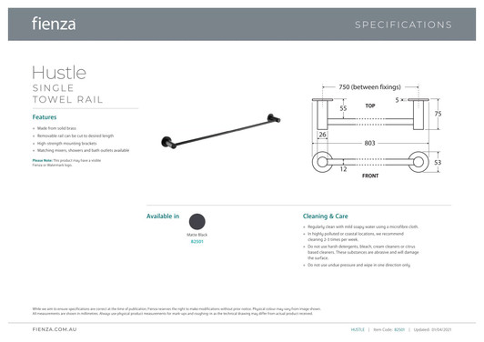 Specification sheet. Specification sheet.