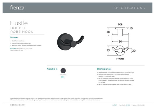Hustle Double Robe Hook