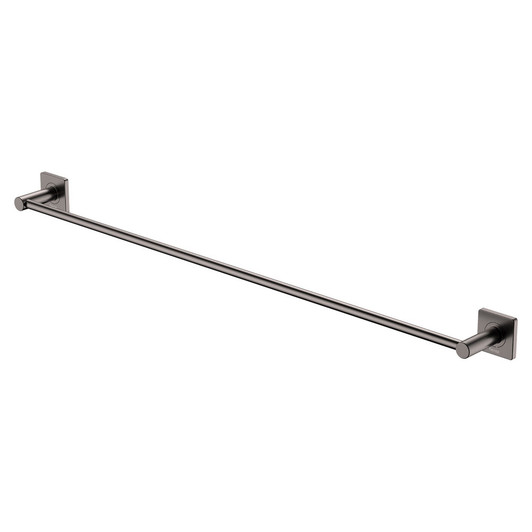 Gun metal single towel rail with square wall mounts Gun metal single towel rail with square wall mounts