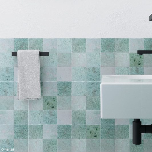 Matte black, square hand towel rail Matte black, square hand towel rail