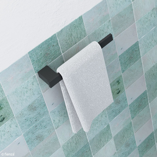 Matte black, square hand towel rail Matte black, square hand towel rail