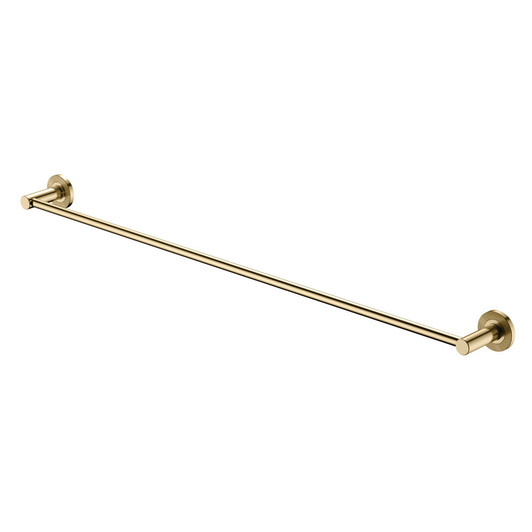 Urban brass round single towel rail.