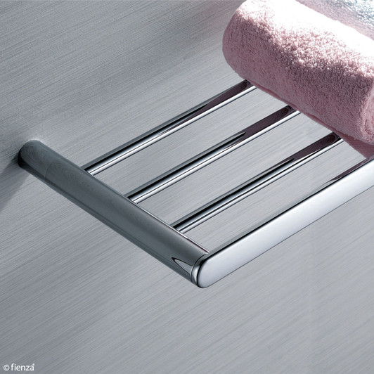 Chrome towel shelf with solid round wall mount with Chrome towel shelf with solid round wall mount with