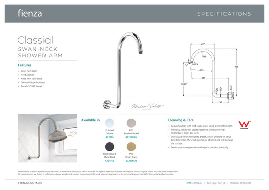 Specification sheet.